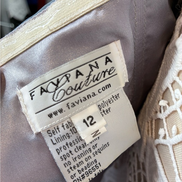 Faviana Couture beaded floral maxi gown Size 12 - Picture 5 of 6